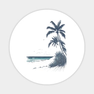 Beach t-shirt Magnet